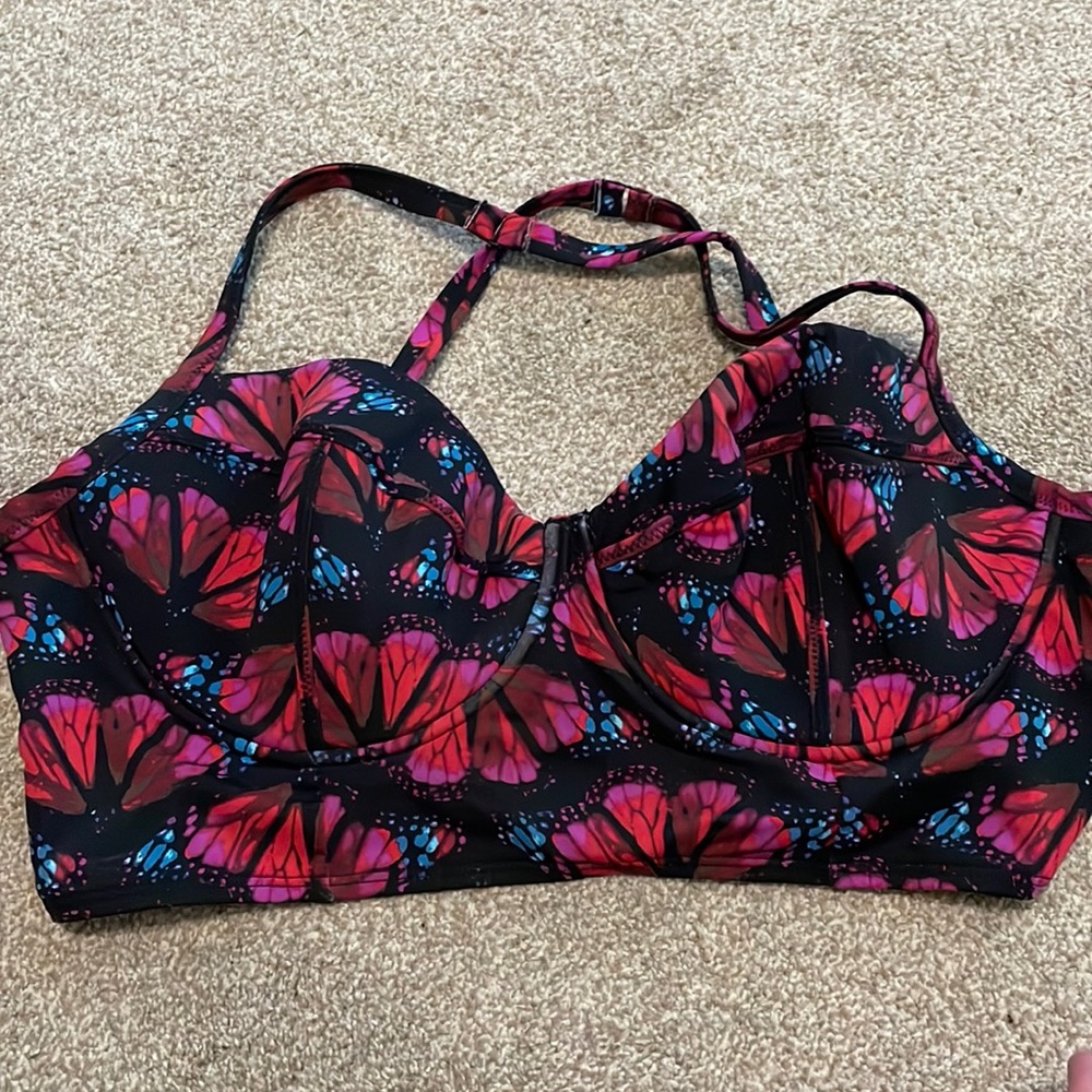 Torrid butterfly bikini top